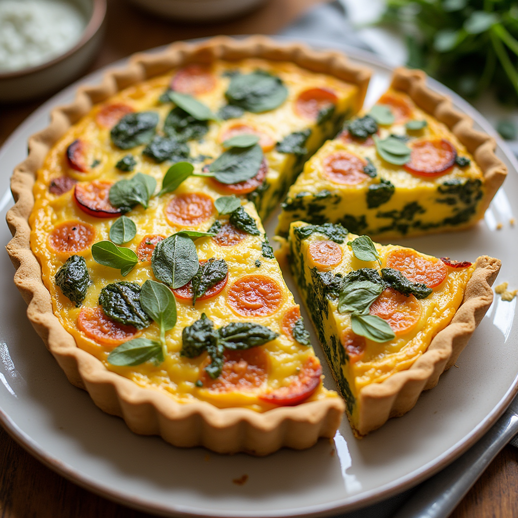 Healthy vegetarian quiche