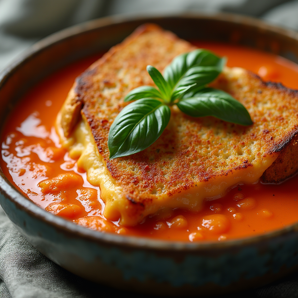 Vegan Grilled Cheese with Tomato Soup